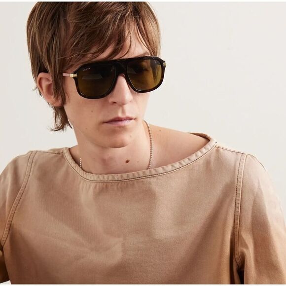 NEW Gucci Sunglasses GG1309S 006 Dark Havana/Brown Unisex Authentic - Picture 1 of 13